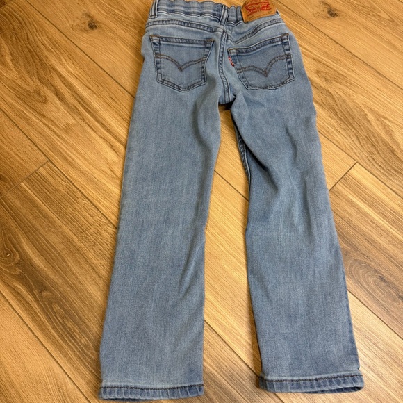 Levi’s 514 Slim Straight Jeans Boys Size 6 Regular Light Wash Adjustable Waist - Picture 2 of 5